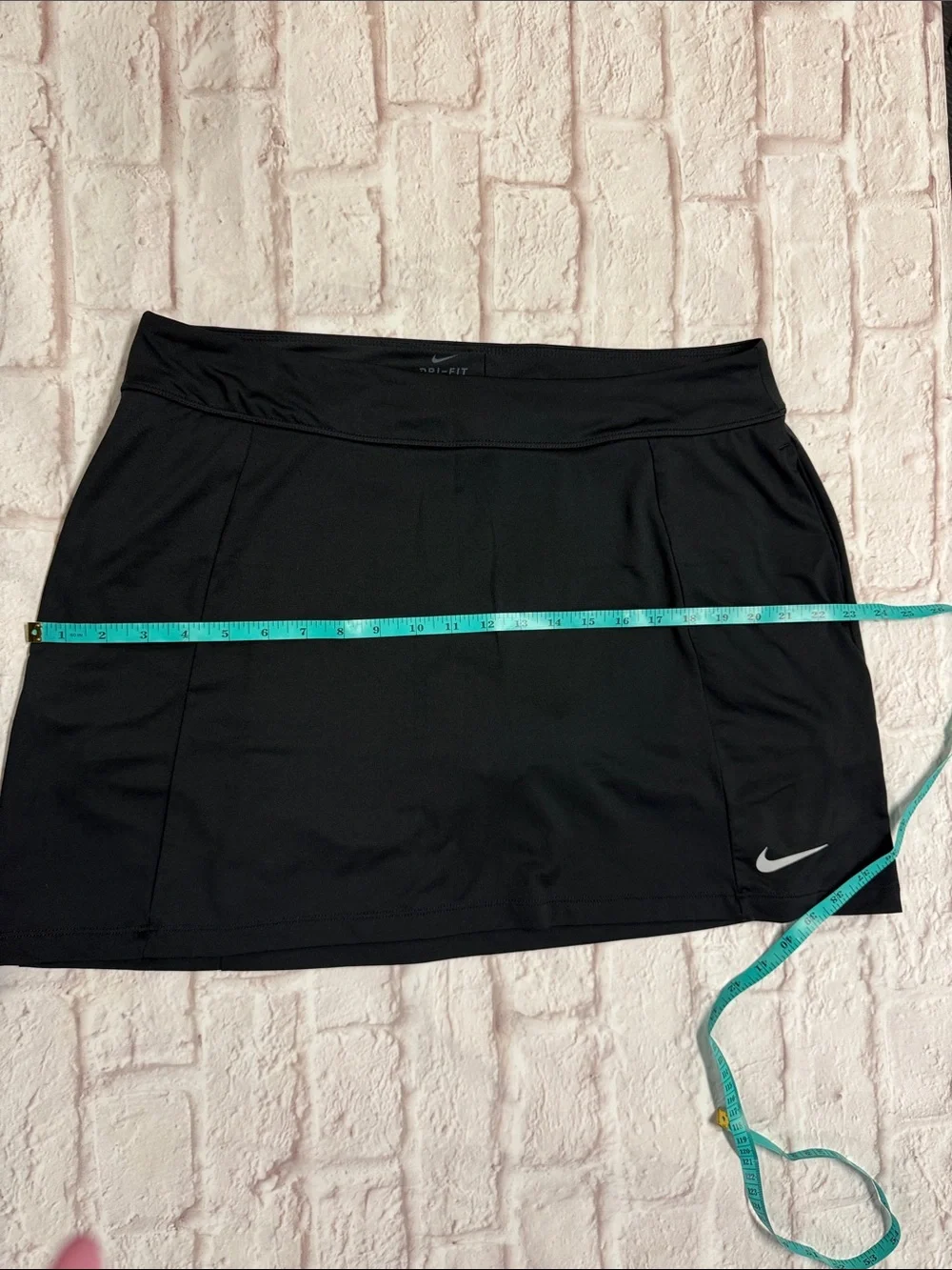Nike Black Women's Athletic Skort with Silver Swoosh